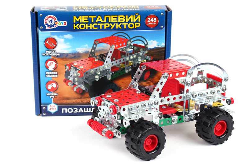 Picture of гр Конструктор метал "Позашляховик" 4913 (10) "Technok Toys" 248 деталей, в коробці