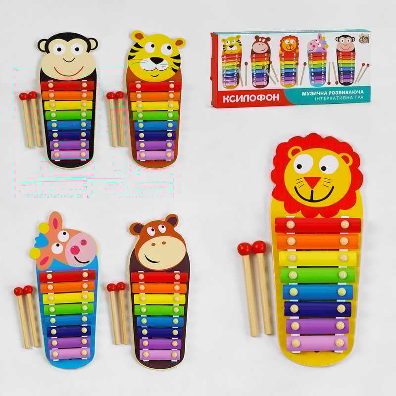 Picture of гр Ксилофон 77678 (40) "4FUN Game Club Wood", 4 види, в коробці