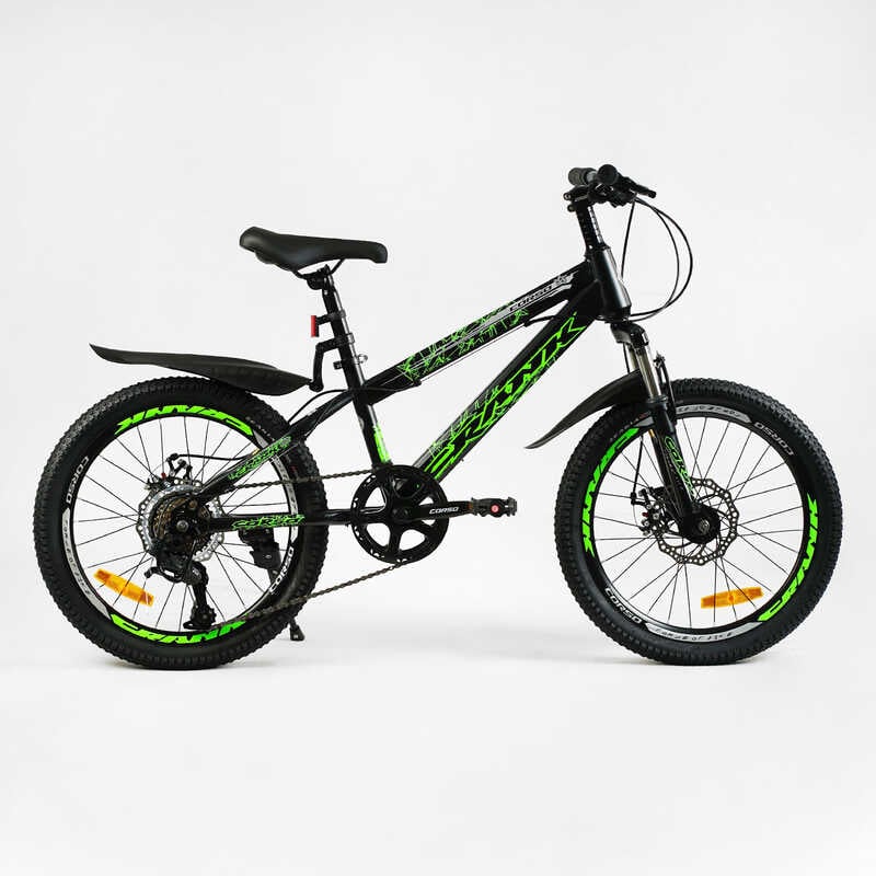 Picture of Дитячий спортивний велосипед 20’’ CORSO «Crank» CR-20608 (1) сталева рама, обладнання Saiguan 7 швидкостей, зібран на 75%