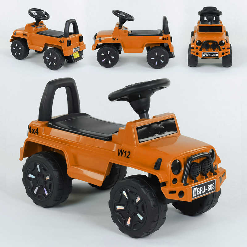Picture of Машина-Толокар 808 G-8109 JOY (4) колір ОРАНЖЕВИЙ, РОСІЙСЬКЕ ОЗВУЧУВАННЯ, СВІТЛОВІ ЕФЕКТИ, багажник, в коробці